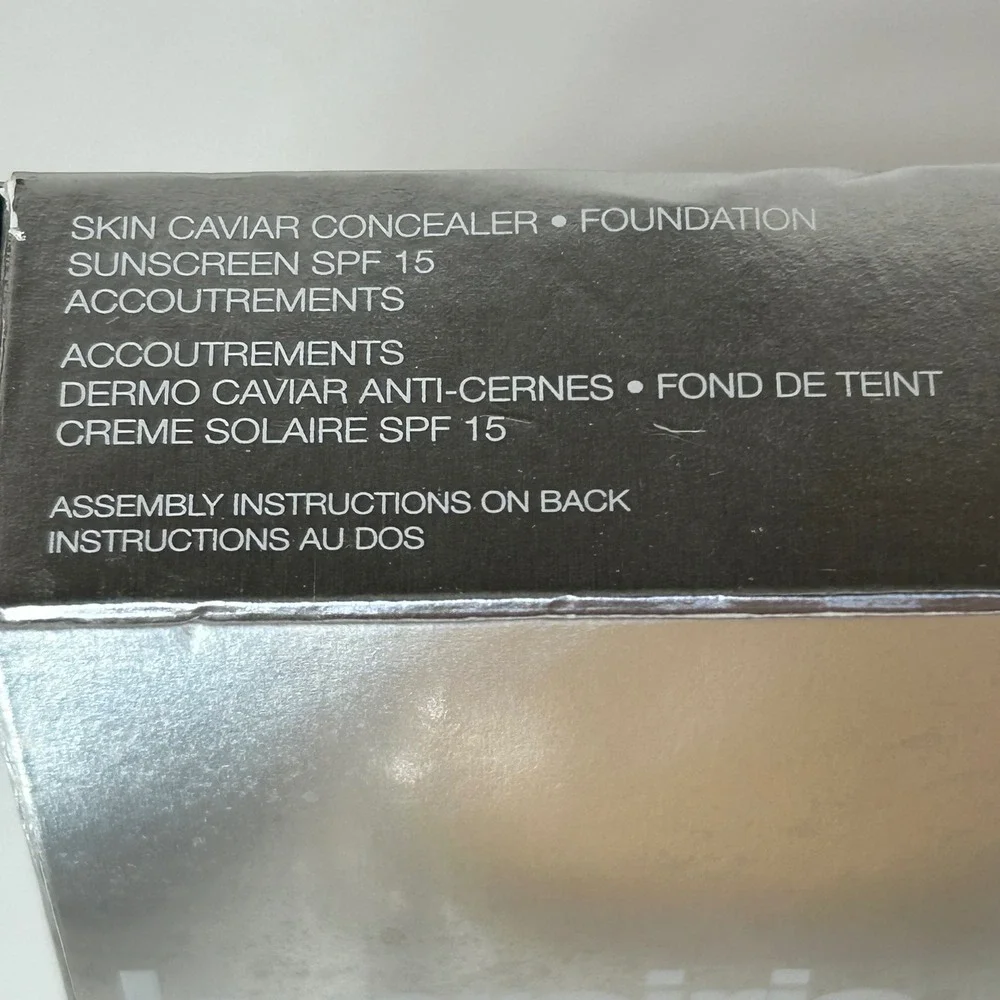 La Prairie Skin Caviar Concealer Foundation Accessory Set ONLY Brush Sponge Stan